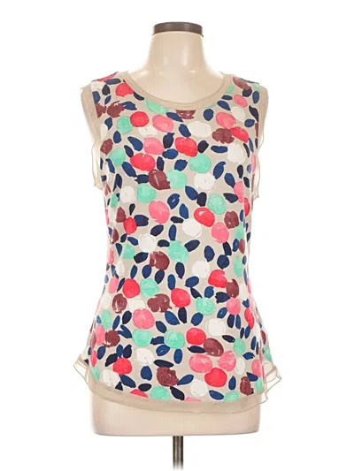 Pre-owned Weston Sleeveless Top Ivory Scoop Neck Tops In White