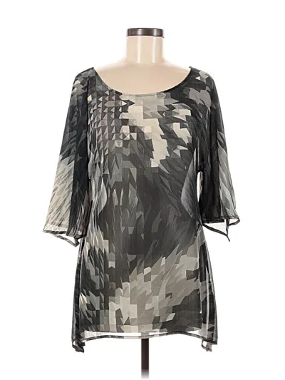 Pre-owned Weston Wear 3/4 Sleeve Blouse In Gray