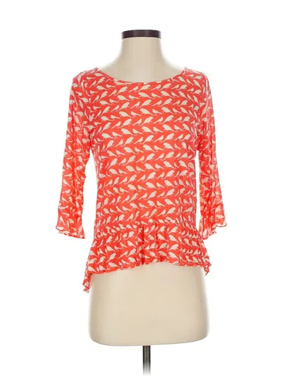Pre-owned Weston Wear 3/4 Sleeve Blouse In Orange
