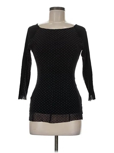 Pre-owned Weston Wear 3/4 Sleeve Top Black Square Neckline Tops
