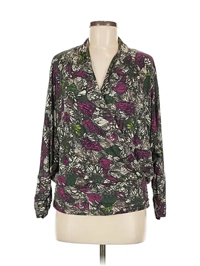 Pre-owned Weston Wear Long Sleeve Blouse In Green