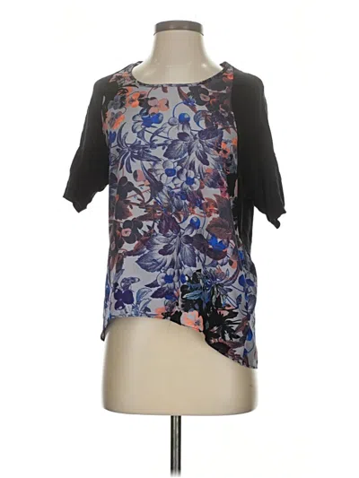 Pre-owned Weston Wear Short Sleeve Blouse In Black