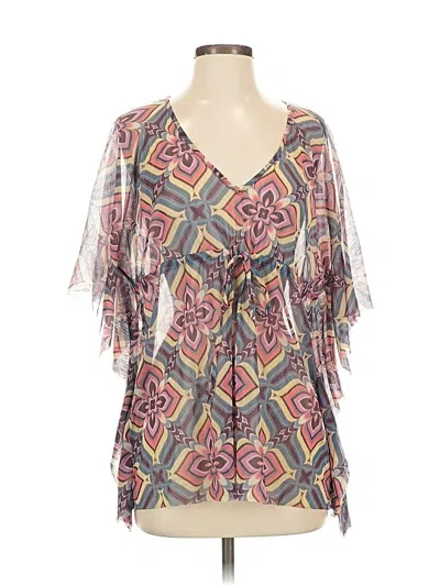 Pre-owned Weston Wear Short Sleeve Blouse In Gray