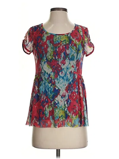Pre-owned Weston Wear Short Sleeve Blouse In Red