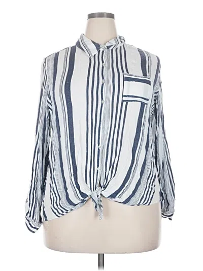 Pre-owned Westport 1962 3/4 Sleeve Blouse In Blue
