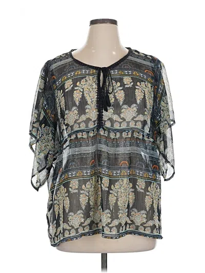 Pre-owned Westport 1962 3/4 Sleeve Blouse In Gray