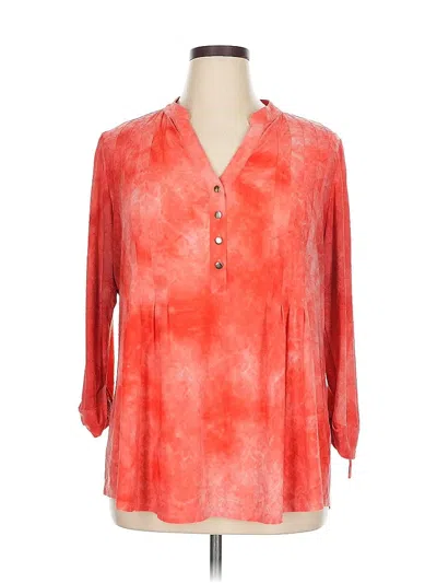 Pre-owned Westport 1962 3/4 Sleeve Blouse In Red