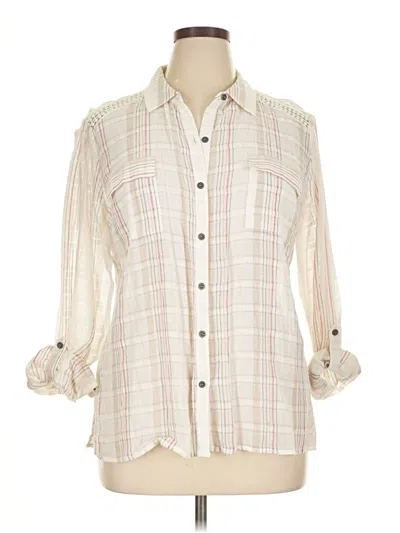 Pre-owned Westport 1962 3/4 Sleeve Button Down Shirt In White