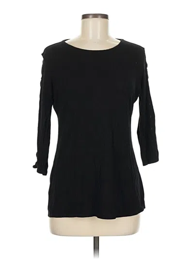 Pre-owned Westport 1962 3/4 Sleeve Top Black Boatneck Tops