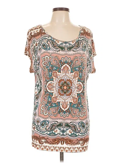 Pre-owned Westport 1962 Short Sleeve Blouse In Blue