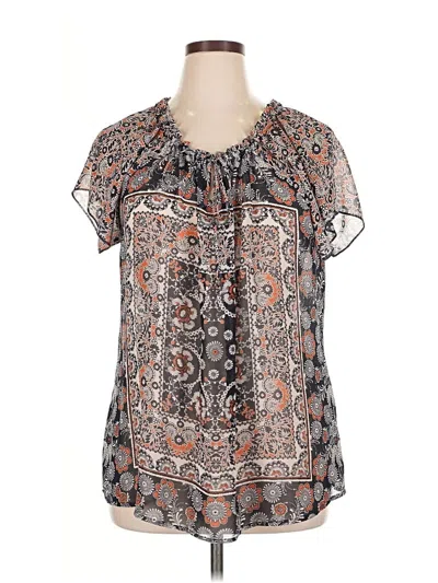 Pre-owned Westport 1962 Short Sleeve Blouse In Gray