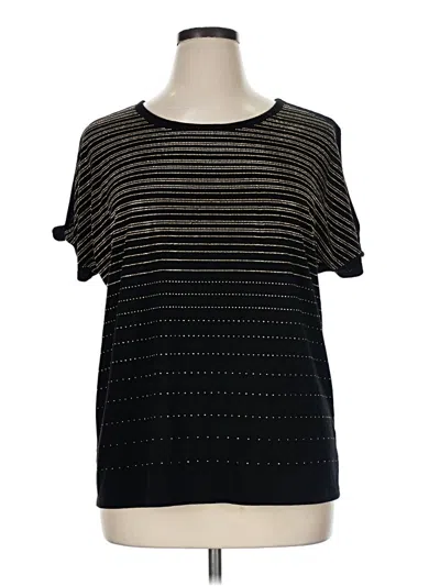 Pre-owned Westport 1962 Short Sleeve Top Black Crew Neck Tops