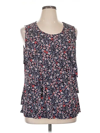 Pre-owned Westport 1962 Sleeveless Blouse In Blue