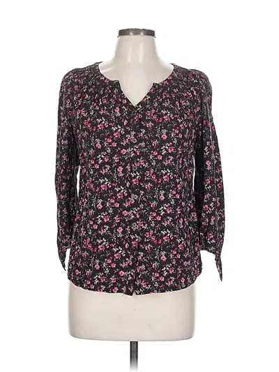 Pre-owned Westport 3/4 Sleeve Blouse In Black