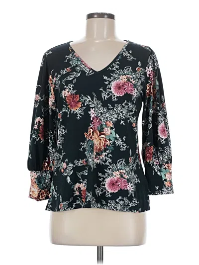 Pre-owned Westport 3/4 Sleeve Blouse In Black