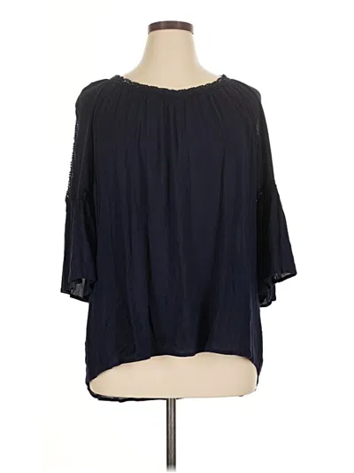 Pre-owned Westport 3/4 Sleeve Blouse In Black