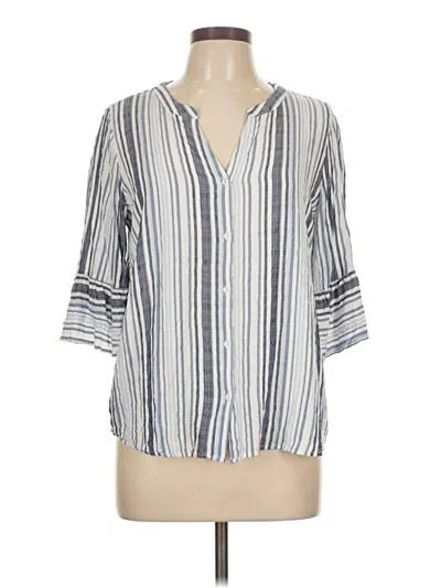 Pre-owned Westport 3/4 Sleeve Blouse In Blue