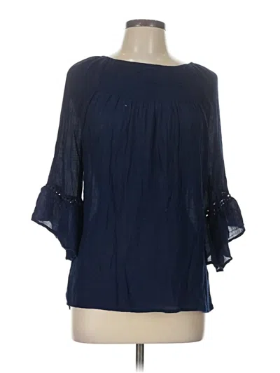 Pre-owned Westport 3/4 Sleeve Blouse In Blue