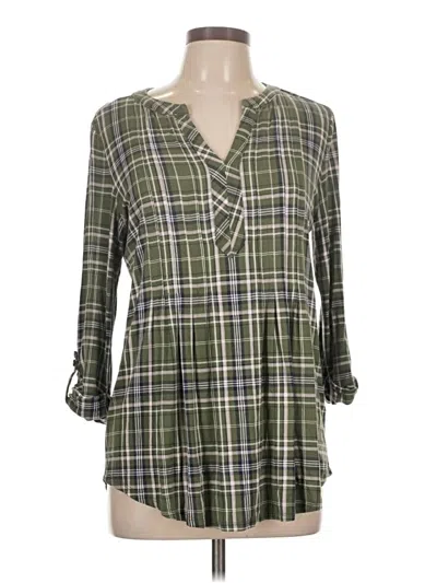 Pre-owned Westport 3/4 Sleeve Blouse In Green