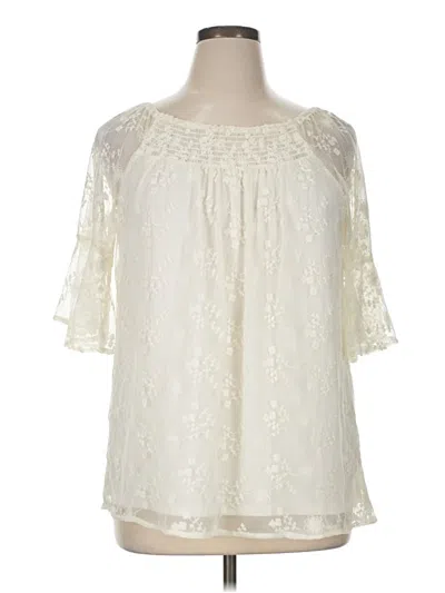 Pre-owned Westport 3/4 Sleeve Blouse In Ivory