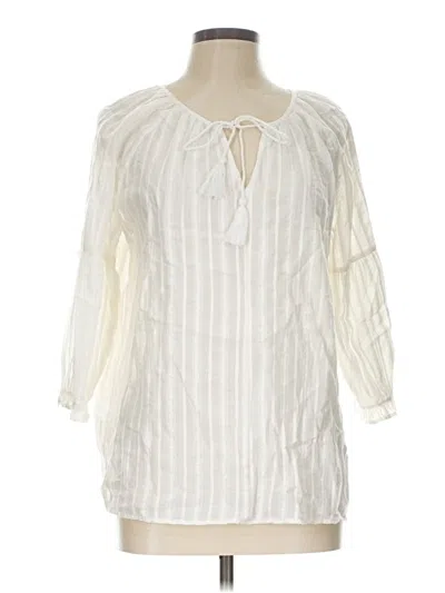Pre-owned Westport 3/4 Sleeve Blouse In Ivory
