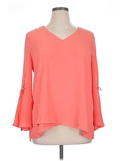 Pre-owned Westport 3/4 Sleeve Blouse In Orange