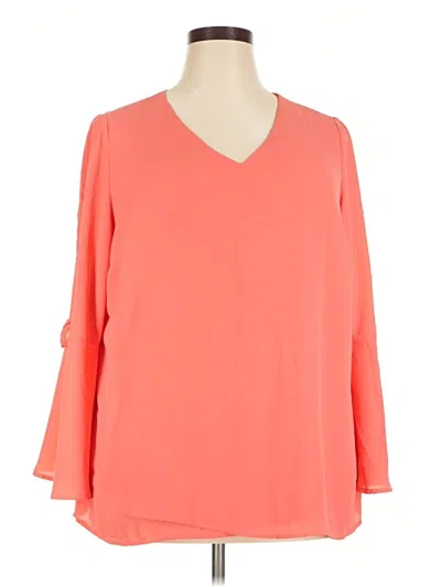 Pre-owned Westport 3/4 Sleeve Blouse In Orange