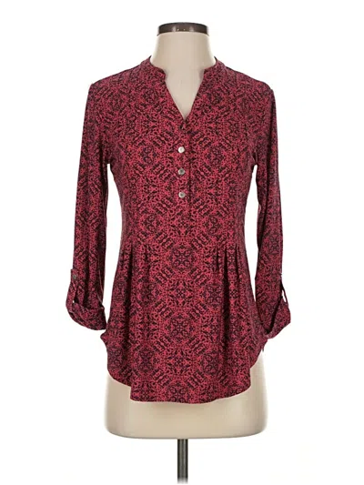 Pre-owned Westport 3/4 Sleeve Blouse In Red