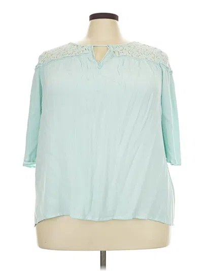 Pre-owned Westport 3/4 Sleeve Blouse In Teal