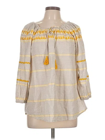 Pre-owned Westport 3/4 Sleeve Blouse In Yellow