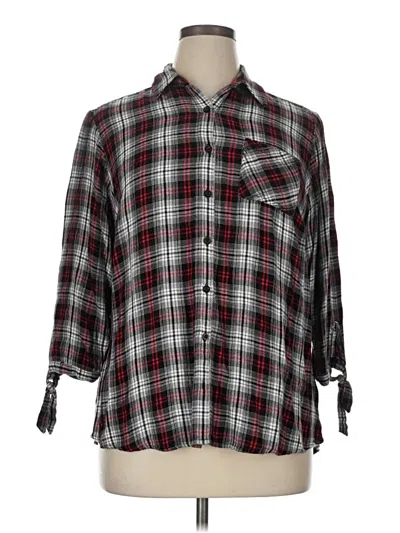 Pre-owned Westport 3/4 Sleeve Button Down Shirt In Black