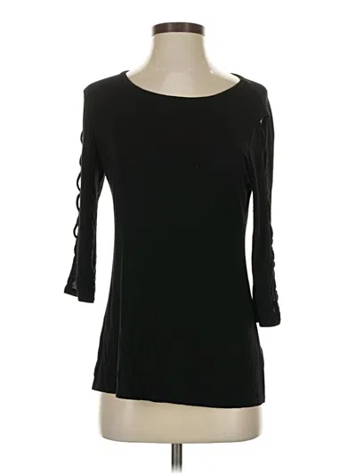 Pre-owned Westport 3/4 Sleeve Top Black Boatneck Tops