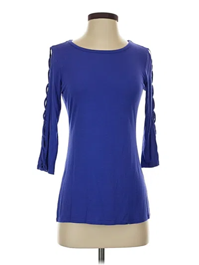 Pre-owned Westport 3/4 Sleeve Top Blue Boatneck Tops