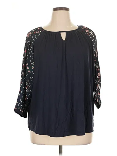 Pre-owned Westport 3/4 Sleeve T-shirt In Blue