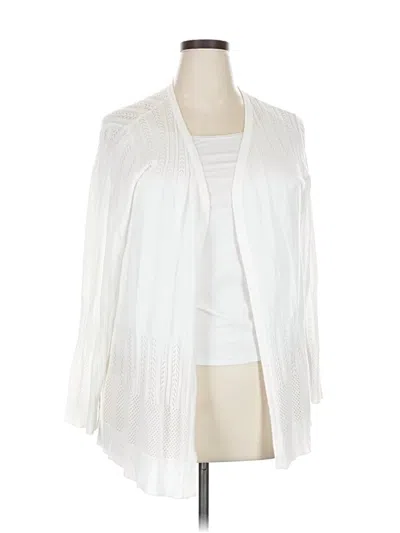 Pre-owned Westport Cardigan Sweater In White