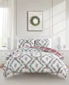 Westport Home Enchante Wreath With Bow Reversible 3-pc. Comforter Sets, Created For Macy's In Multi