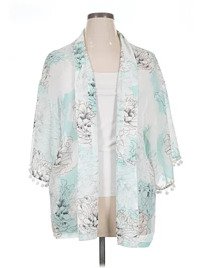 Pre-owned Westport Kimono In Teal