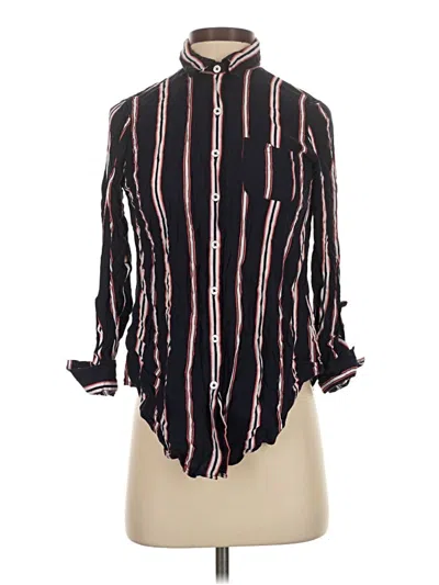 Pre-owned Westport Long Sleeve Blouse In Black