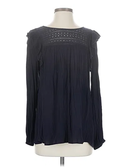Pre-owned Westport Long Sleeve Blouse In Black