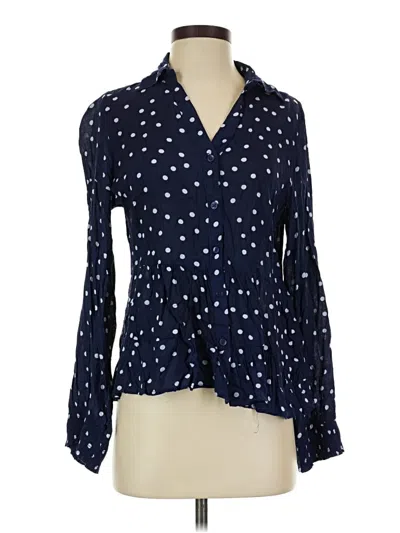 Pre-owned Westport Long Sleeve Blouse In Blue