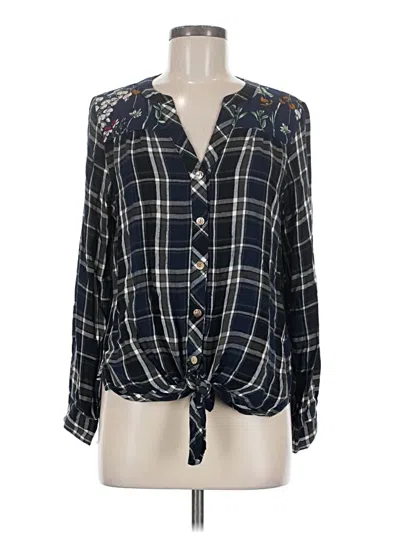 Pre-owned Westport Long Sleeve Blouse In Blue