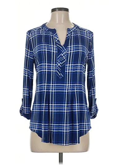 Pre-owned Westport Long Sleeve Blouse In Blue