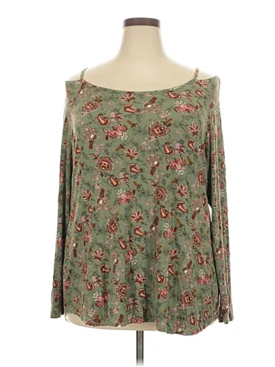 Pre-owned Westport Long Sleeve Blouse In Green
