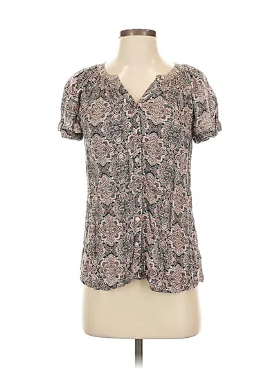 Pre-owned Westport Short Sleeve Blouse In Gray