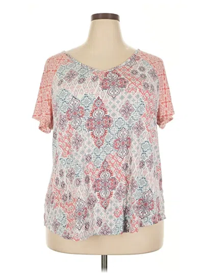 Pre-owned Westport Short Sleeve Henley Shirt In Pink
