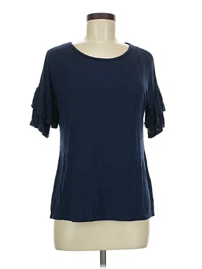 Pre-owned Westport Short Sleeve Top Blue Cold Shoulder Neckline Tops