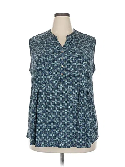 Pre-owned Westport Sleeveless Blouse In Blue