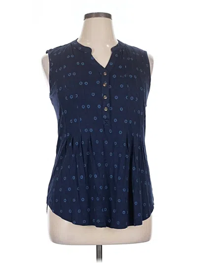 Pre-owned Westport Sleeveless Blouse In Blue