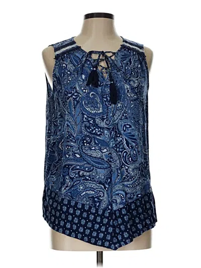 Pre-owned Westport Sleeveless Blouse In Blue