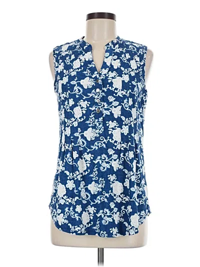 Pre-owned Westport Sleeveless Blouse In Blue